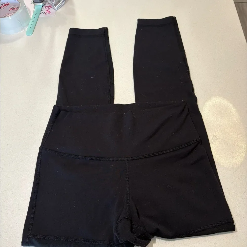 Lululemon black mesh leggings (flawed) size 4. - Picture 2 of 9